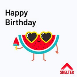 Birthday ecard Shelter