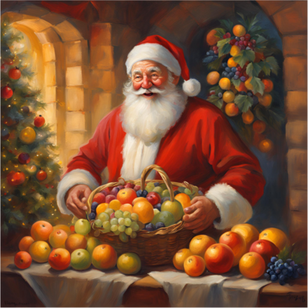 Santa's Fruit Basket eCards