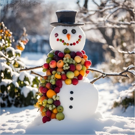 Fruity snowman! eCards